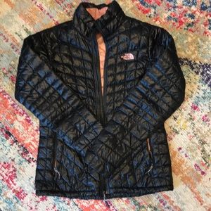 The North Face black down coat